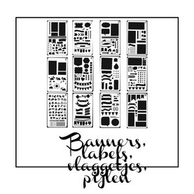 Banners, labels, vlaggetjes, pijlen Banners, labels, vlaggetjes, pijlen