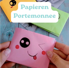 Papieren portemonnee maken - Knutselen met kinderen -