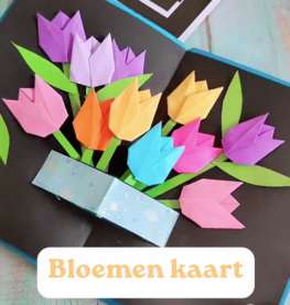 Kaart met papieren tulpen maken | Bloemenkaart