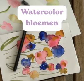 Watercolor bloemen schilderen | Aquarel bloemen