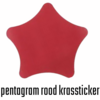 Krasstickers - Rode Pentagram - Kraskaarten Maken - Zelf Krasplaatjes Maken - DIY Kraskaarten - Waardebon Kraskaarten - Persoonlijke Kraskaarten - Krasbon Maken - DIY Waardebonnen - Cadeaubon Kraslaag