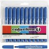 Blauwe Viltstiften | Azure Blauw | Kleurstiften | Tekenstiften | Dikke Punt 5mm | 12 stuks