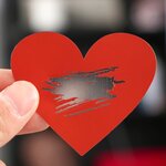 Krasstickers - Rode Hartjes - Kraskaarten Maken - Zelf Krasplaatjes Maken - DIY Kraskaarten - Waardebon Kraskaarten - Persoonlijke Kraskaarten - Krasbon Maken - DIY Waardebonnen - 6-7cm - 10 stuks