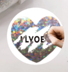 Krasstickers - Zilveren Glitter Ster - Kraskaarten Maken - Zelf Krasplaatjes Maken - DIY Kraskaarten - Waardebon Kraskaarten - Persoonlijke Kraskaarten - Krasbon Maken - DIY Waardebonnen - Cadeaubon K