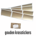 Krasstickers - Gouden Rechthoek - Kraskaarten Maken - Zelf Krasplaatjes Maken - DIY Kraskaarten - Waardebon Kraskaarten - Persoonlijke Kraskaarten - Krasbon Maken - DIY Waardebonnen - Cadeaubon Krasla
