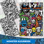 Kleurboek Monsters - Kleurboek Volwassenen En Kinderen - Kleurplaten Monster Print