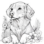 Kleurboek Honden &ndash; Kleurboek met Hondenprints &ndash; Kleurboek Volwassenen Honden &ndash; Kleurboek Kinderen Honden