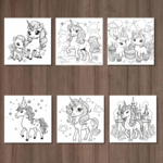 Unicorn Kleurboek - Kleurboek Eenhoorns - Magische Kleurplaten - Eenhoorn Illustraties