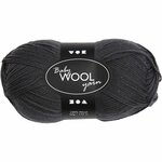 Baby garen donkergrijs &ndash; Babywol &ndash; Merino wol baby &ndash; Baby garen breien &ndash; Baby garen haken &ndash; 172 m &ndash; 50 g
