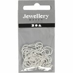 Balletjesketting, d 1,5 mm, verzilverd, 1 m/ 1 doos