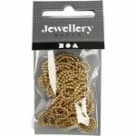 Balletjesketting, d 1,5 mm, verguld, 150 cm/ 1 rol