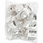 Brochespeld, afm 20x15 mm, verzilverd, 100 stuk/ 1 doos