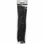 Chenille, L: 30 cm, dikte 9 mm, zwart, 25 stuk/ 1 doos
