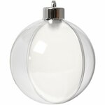 Transparante Plastic Ballen | Vulbare Deco Ballen | Tweedelige Hobbyballen | &Oslash; 8 cm | 5 Stuks