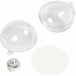 Transparante Plastic Ballen | Vulbare Deco Ballen | Tweedelige Hobbyballen | &Oslash; 5 cm | 10 Stuks