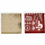 Deco folie en transfer vel, gevlochten harten, vel 15x15 cm, goud, rood, wit, 4 vel/ 1 doos
