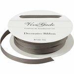 Decoratie lint, B: 6 mm, grijs, 15 m/ 1 rol