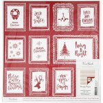 Design papier, lijsten met tekst en doodles, vel 30,5x30,5 cm, 180 gr, 5 vel/ 1 doos