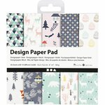 Design papierblok, vel 15,2x15,2 cm, 120 gr, lichtgroen, roze, wit, 50 vel/ 1 doos