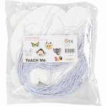 Dierenmaskers, H: 13-24 cm, B: 20-28 cm, 230 gr, wit, 100 stuk/ 1 doos