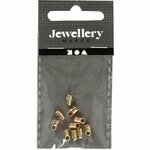 Eindkapje | Verzilverd | Montagegaten | Voor sieraden afwerking | 10 stuks