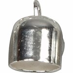 Eindkapje | Verzilverd | Met oog | Voor koord/ketting 8 mm | d 8 mm | 50 stuks