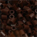 Foto kralen, afm 5x5 mm, gatgrootte 2,5 mm, medium, bruin (3), 1100 stuk/ 1 doos