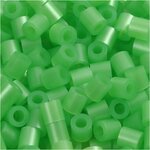 Foto kralen, afm 5x5 mm, gatgrootte 2,5 mm, medium, groen parelmoer (22), 1100 stuk/ 1 doos