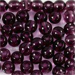 Glas kralen, d 4 mm, gatgrootte 1 mm, paars, 45 stuk/ 1 doos