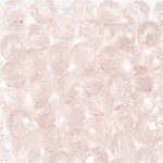 Glas kralen, d 4 mm, gatgrootte 1 mm, lichtroze, 45 stuk/ 1 doos