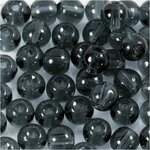 Glas kralen, d 4 mm, gatgrootte 1 mm, grijs, 45 stuk/ 1 doos