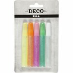 Glitterlijm, pastelkleuren, 5x10 ml/ 1 doos