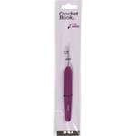 Haaknaalden, afm 3, L: 13,3 cm, afm 3 mm, paars, 1 stuk