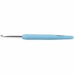 Haaknaald | Ergonomische haaknaald | Softgrip haaknaald | Aluminium haaknaald | 4,5 mm | Lichtblauw