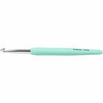 Haaknaald | Ergonomische haaknaald | Softgrip haaknaald | Aluminium haaknaald | 6 mm | Turquoise