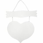 Hart met bord, afm 28x19 cm, dikte 5 mm, 1 stuk