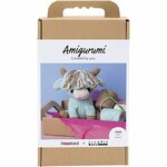 Hobbyset Amigurumi, Koe, beige, mint, 1 doos