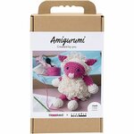 Hobbyset Amigurumi, Schaap, roze, off white, 1 doos