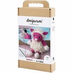 Hobbyset Amigurumi, Schaap, roze, off white, 1 doos