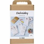 Hobbyset Borduurwerk, sokken, wit, 1 doos