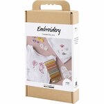 Hobbyset borduurwerk, t-shirt, wit, 1 doos