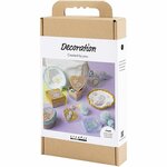 Hobbyset Decoratie, Dozen, schelpen, sleutelhangers, pastelkleuren, 1 doos