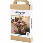Hobbyset Decoupage, Gedroogde bloemen, kerstrood, 1 doos