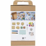 Hobbyset Foam Druk, Versierde dozen en kaarten, beige, mid groen, mint, helder rood, 1 doos