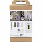 Macram&eacute; set glasdecoratie | Hobbyset macrame | DIY pakket | Macram&eacute; windlichten en vazen maken | 1 Doos