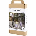Macram&eacute; set glasdecoratie | Hobbyset macrame | DIY pakket | Macram&eacute; windlichten en vazen maken | 1 Doos