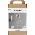 Macram&eacute; set mobiel | Hobbyset macrame | DIY pakket | Macram&eacute; mobiel met bergkristal maken | 1 Doos