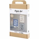 Hobbyset Papierkunst, Afbeeldingen om op te hangen, off white, 1 doos