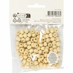 Houten kraal, d 8 mm, gatgrootte 2 mm, 100 stuk/ 1 doos