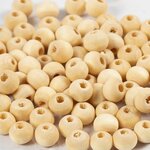 Houten kraal, d 5 mm, gatgrootte 1,5 mm, 100 stuk/ 1 doos